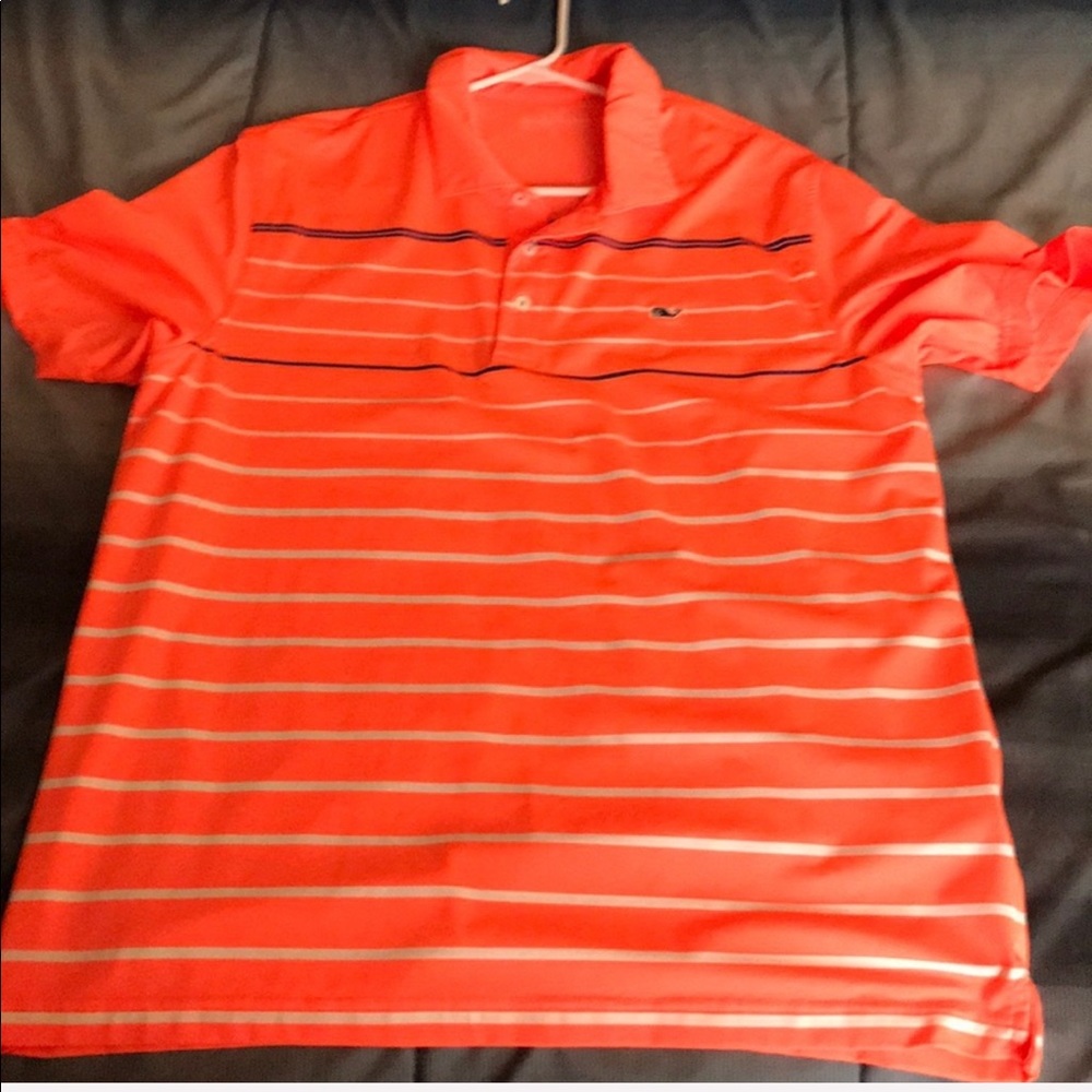 Bright Orange Vineyard Vines Polo Shirt